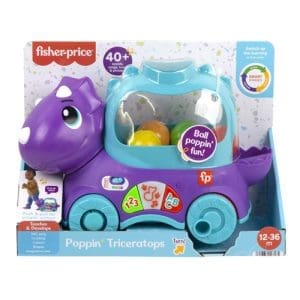 Fisher Price: Poppin' Triceratops Interactive Ball Popper Pull Toy